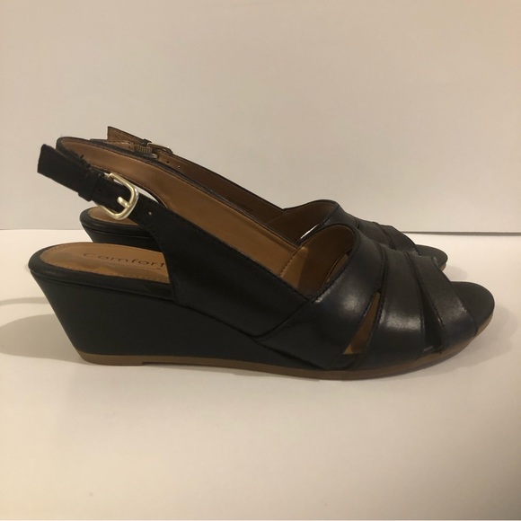 Comfortiva Black Wedge Strap Sandal NWOT - Picture 6 of 14